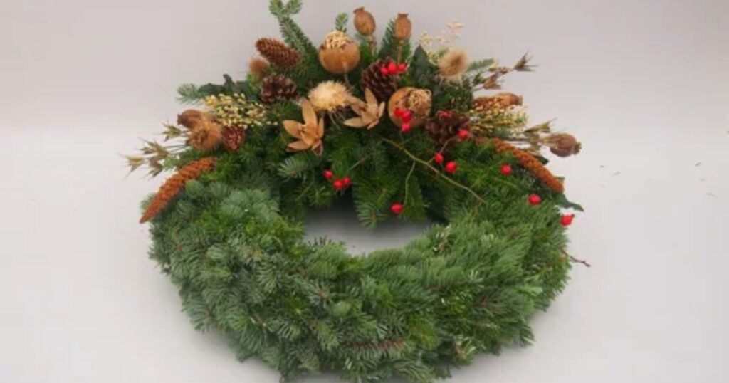 DIY Christmas Wreaths with Fresh Flowers