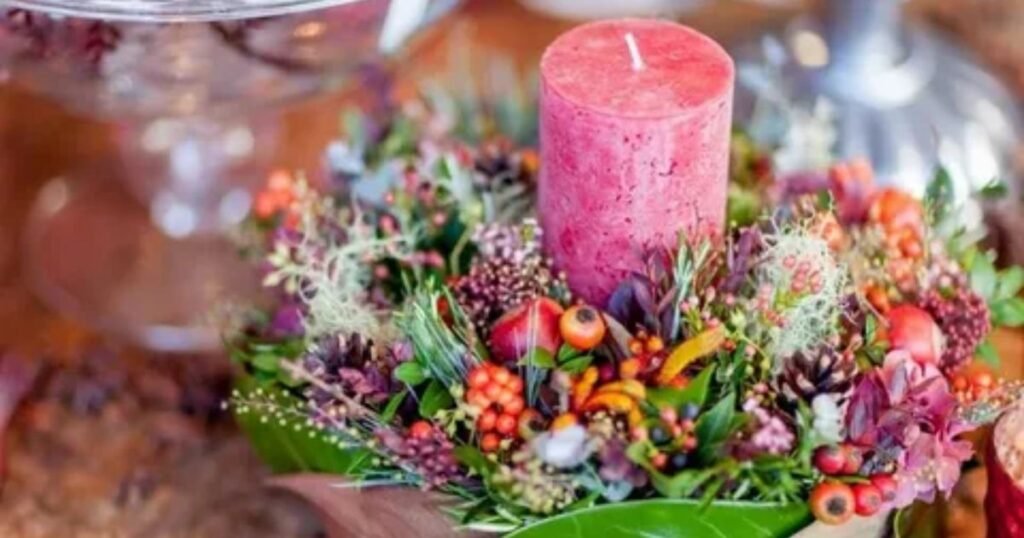 Festive Floral Mantelpiece