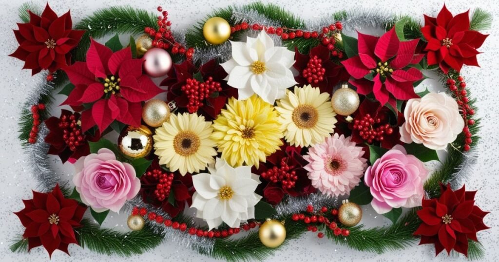 Holiday Flower Basket Arrangements